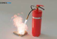 Extinguishing fire with water using a fire extinguisher